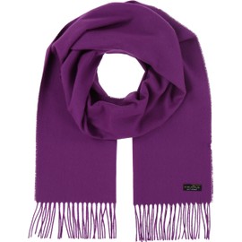 FRAAS Cashmink® Scarf for Men and Women - Softer than Cashmere - 35 x 200 cm - Made in Germany - Perfect for Winter - Scarf with Fringes in Plain Colours, royal purple