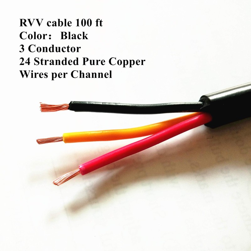 RVV Wire Cable Extension Cord Copper Wire 3 Conductor 0.75mm²