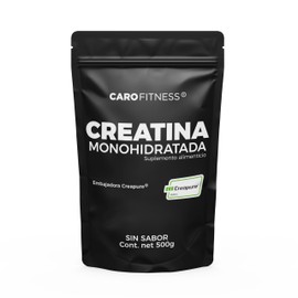 CAROFITNESS Creatina Monohidratada Creapure 500 g 100% pura sin añadidos.