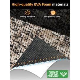 FOCEAN Boat Flooring EVA Foam Boat Decking Marine Flooring Camo Self-Adhesive Marine Mats for Boats Yacht Kayak RV 94.5"x47.2", Desert Camo