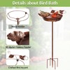 Echaprey Metal Bird Bath Outdoor Removable Bowl Heavy Duty Rustproof