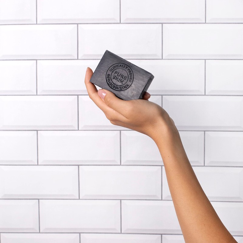 Pure Skin Black Charcoal Soap Detox Removes Blackheads Acne Oiliness