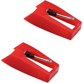 Record Player Needle,  4 count Diamond Stylus Replacement for Suitcase Turntable, Phonograph, LP Vinyl Player - Color: 2pcs