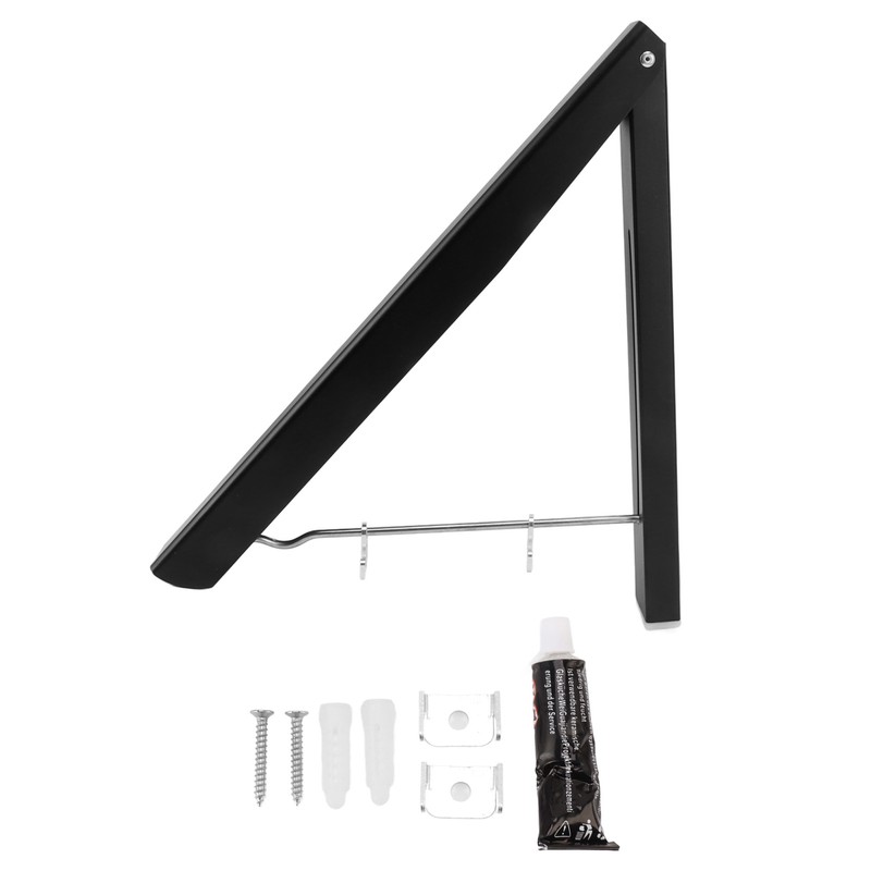 Retractable Clothes Hanger Rack Foldable Wall Mounted Aluminium Folding Clothes
