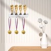 Operitacx Medal Hanger Display, Wall-Mounted Trophy Shelf with Hooks Medal