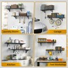 Jusgym 2 Pack Garage Wall Shelving with 4 Hooks, 1x4ft,