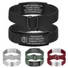 Pulsera personalizada de alerta médica, pulsera de identificación de acero