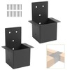 2 Pcs Pergola Brackets，4“x 4"(Actual 3.6 "x 3.6") Post Top
