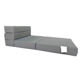 Danfuton Lounger Folding Foam Mattresses, Portable Sleeper Chair Bed 6 x 32 x 80, Gray