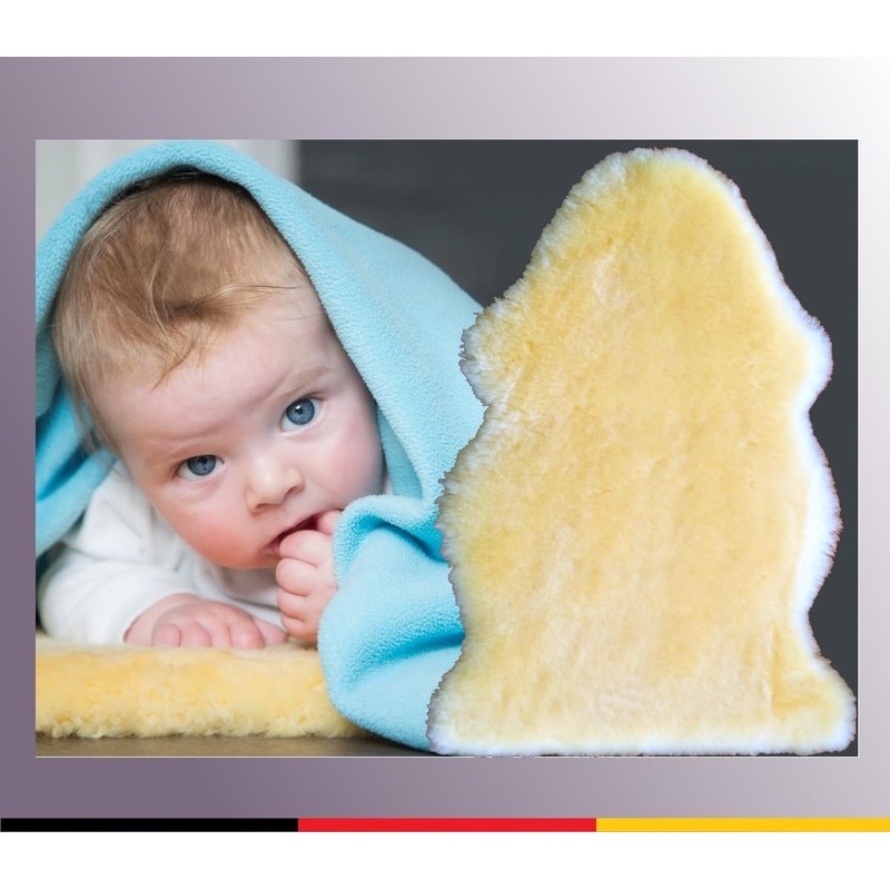 Babyfell, Baby Lammfell LANABEST. Premium Qualität. Superweich, schadstoffarm, waschbar. Echtes