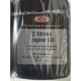 ICS  2-Cycle Engine Oil, Plastic Bottle, 5.2 Oz., Pk6. 25:1 Mix.  4% Ratio