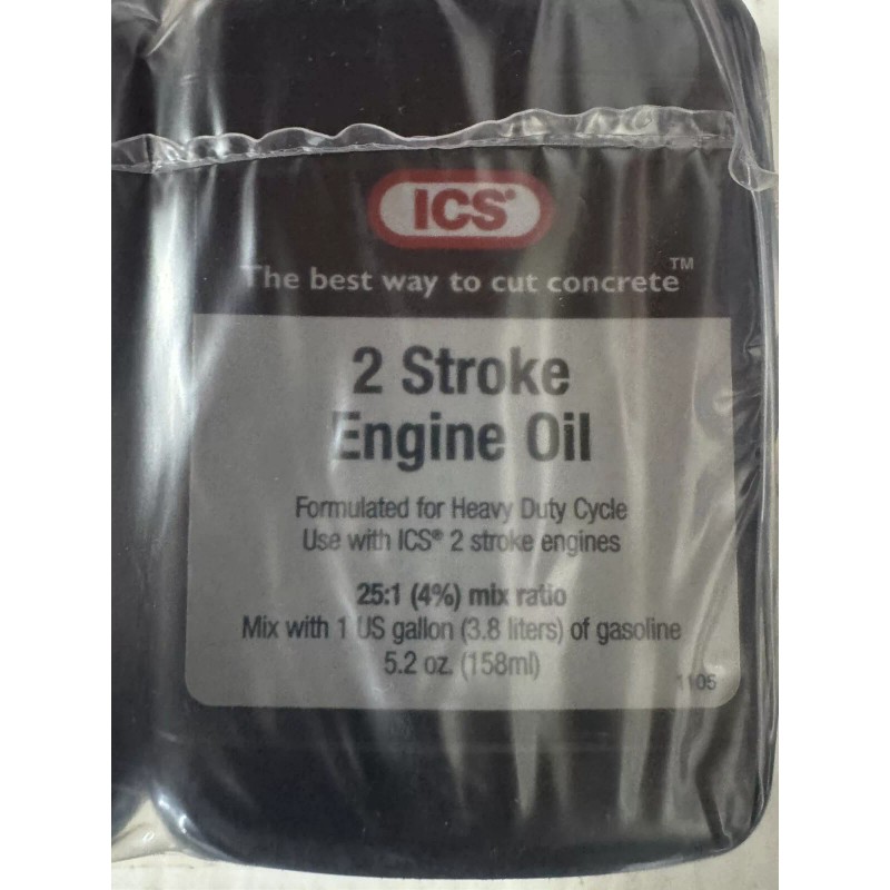 ICS 2-Cycle Engine Oil, Plastic Bottle, 5.2 Oz., Pk6. 25:1