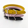 Accod 3 Pack Cat Leather Collars Metal Buckle Pet Collar