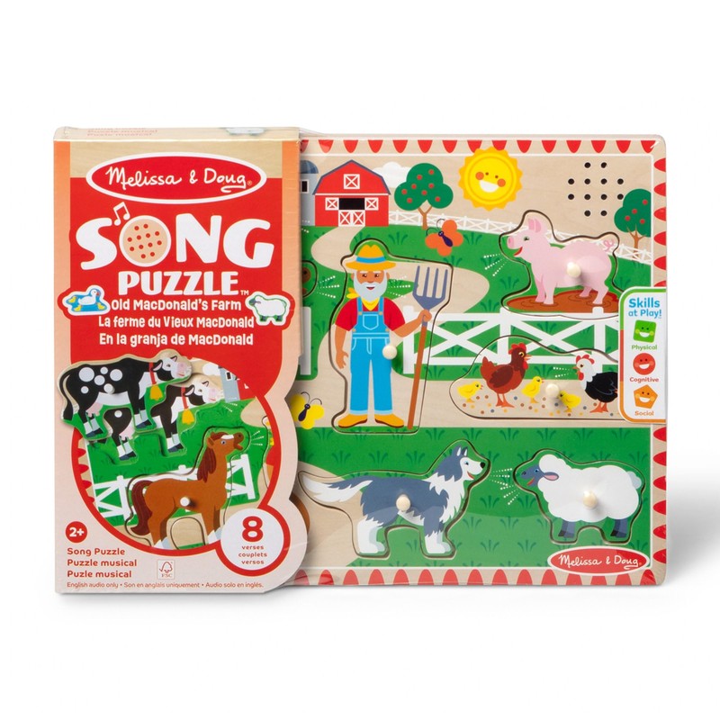 Melissa & Doug Old MacDonald's Farm Song Puzzle – 8-Piece