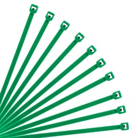XINGO Green Cable Ties Pack of 500, 200mm x 3.6mm, Premium Nylon Durable Zip Ties, Self-Locking UV Resistant Nylon Plastic Wire Ties for Indoor and Outdoor