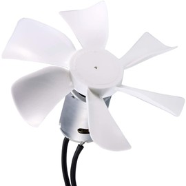 Riloer Replacement White RV 6" Vent Fan Blade, with Vent Motor, for Any 12 Volt Motor with A 4mm/0.15Inch D Shaft