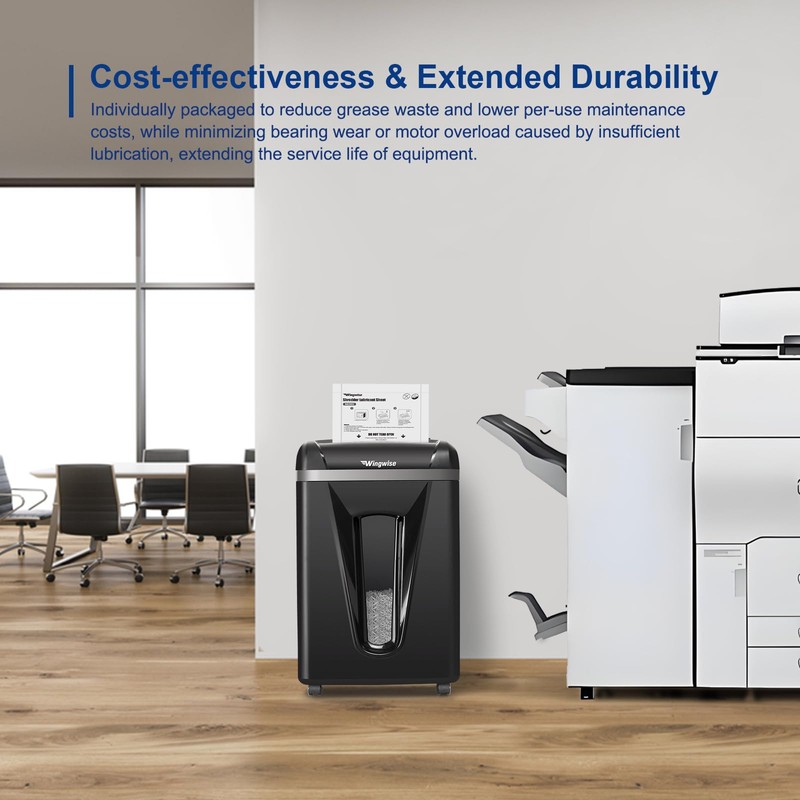 Wingwise 12-Pack Shredder Lubricant Sheets, 8.5 x 6 Inches, Sharpens