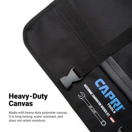 Capri Tools Wrench Roll Up Pouch, SAE, 17 Pockets, Black