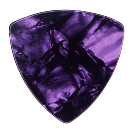 Exotic Plectrums Celluloid Purple Pearl Guitar Or Bass Pick - 0.46 mm Light Gauge - 346 Rounded Triangle Shape - 100 Pack