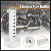 Hihaha 60mm Universal Motorcycle Exhaust Muffler Replacement Silver Tone Durable