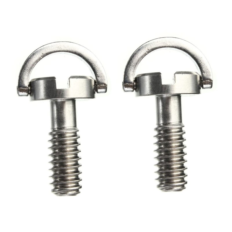 TEHAUX 2pcs Stainless Steel D-ring Tripod Quick Release Camera Screws