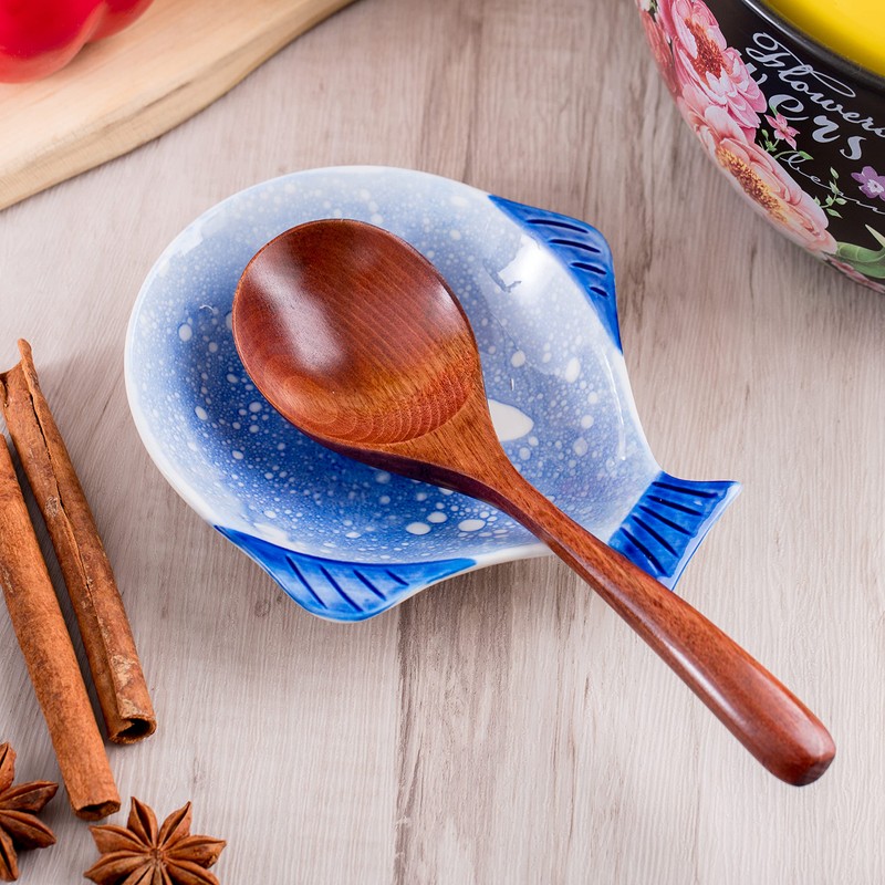 HPYNPES 2 Pack Ceramic Spoon Rest for Stove Top,Spoon Holder