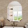 AUYHM Arch Mirror 20x28,Bathroom Vanity Mirror Bevelled,Frameless Bathroom Mirrors,Entryway Mirrors
