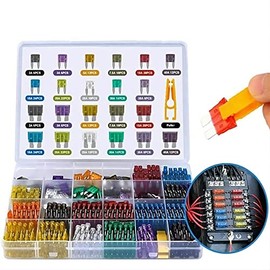 CHEHILL 300 Pzs Fusibles Automotriz de Colores Varios Amperes, para Coche, Barco, Camin, Caravana, Suv, Fusibles de Repuesto Automotriz con Extractor 