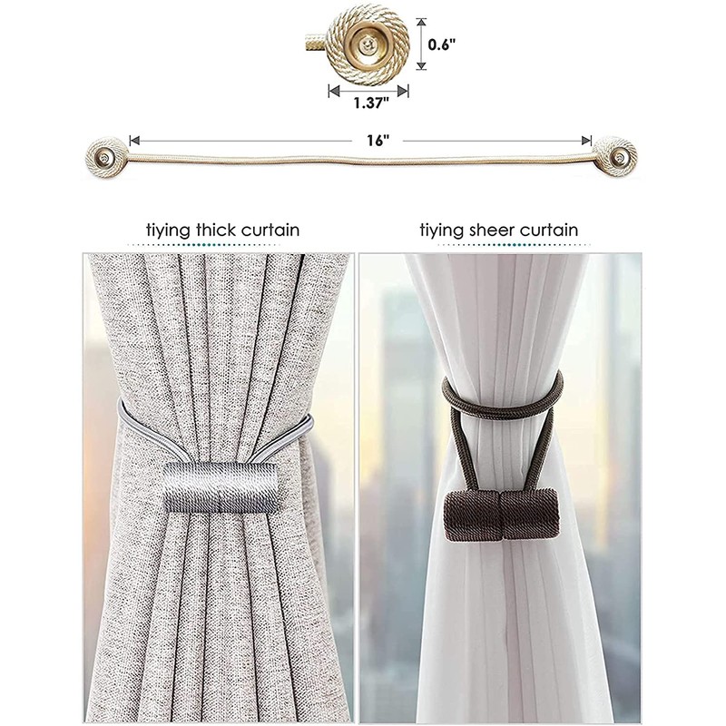 Curtain Tie Backs Strong Magnetic,Metal Curtain Tiebacks Hooks,Tie Clips Curtain
