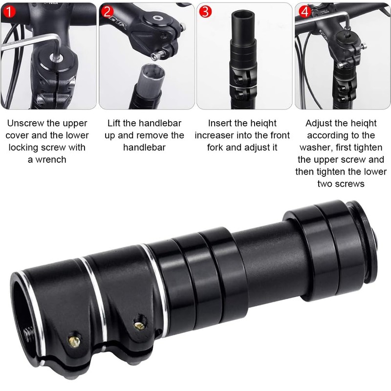 SXCCNW Bike Stem Riser, Bike Stem Riser Handlebar, Bike Stem