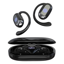 AI Translation Earbuds Real Time, 150 Languages & Accents, 4-in-1 Translator Earbuds Open Ear with 90H Playtime Audifonos Traductores Inglés Español Translation Headphones for Travel Business Black