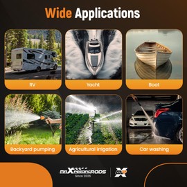 maXpeedingrods RV Water Pump 4008-101-A65 12V 3.0GPM, 45PSI Self-Prime Camper Water Pump for Camper Shower Sprayer Yacht Boat, 4008-101-E65