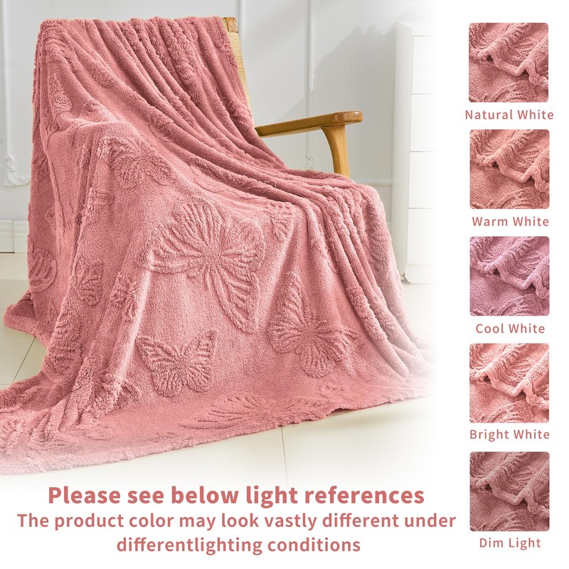 GIOKARNNA Throw Blankets with Butterfly,Soft Warm Blankets for Lover Mom