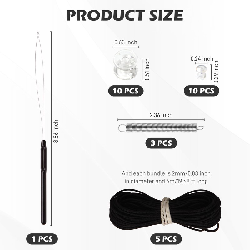 GGTE RV Pleated Shade Repair Kit with Wire Restring Tool,