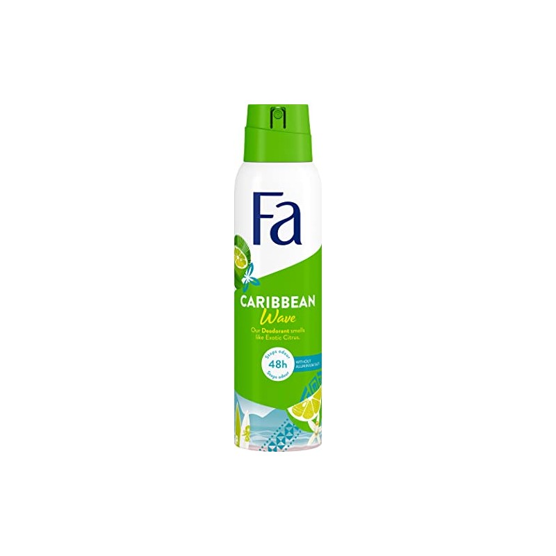 Fa Deodorant 5 Ounce Spray Caribbean Lemon (Green) (150ml)