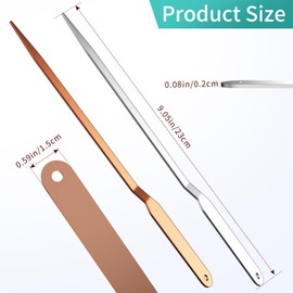Letter Opener Metal Envelope Opener Knife 9 inch Letter Opening Knife Lightweight Hand Envelope Slitter (1 Rose Gold and 1 Silver)