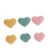 WOONEKY Cleansing Pads Heart Shape 3pcs Face Sponges for Deep
