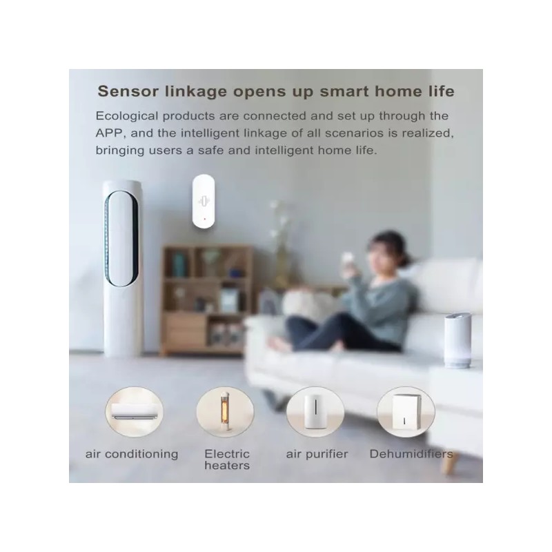 Alexa WiFi 진동 센서 앱 알림 기능이 있는 스마트 도어