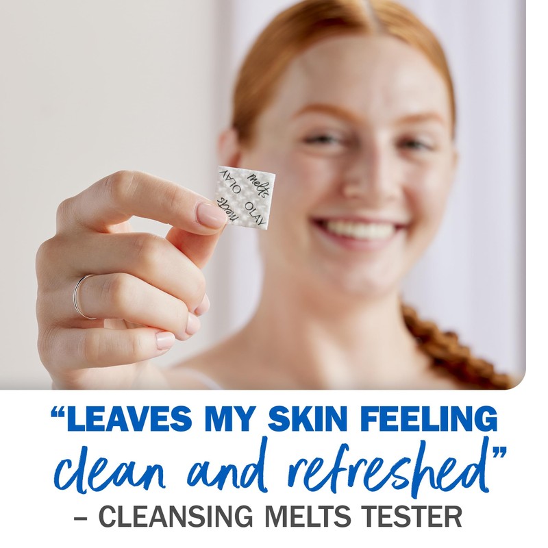 Olay Cleansing Melts + Hyaluronic Face Cleanser, Water-Activated Face Wash
