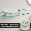KES 3 Pack Glass Shelf for Bathroom, Glass Bathroom Shelf