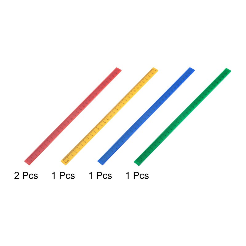 sourcing map 5pcs Whiteboard Magnetic Ruler Metric Board Straight Rulers