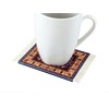 Set of 4 Rug Table Coasters – Oriental Design Fabric