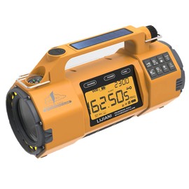 Emergency FM/AM/SW Weather Radio, Big Flashlight/Speaker,Type-C,Sleep Timer Alarm Clock, Solar Hand Crank Charge, 5000mAh Replaceable Battery,Cell Phone Charger Hurricane Survival kit