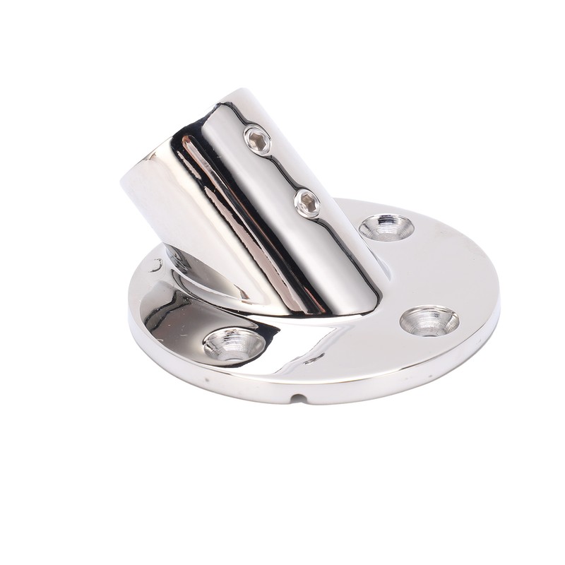 Boat Hand Rail Fitting Stainless Steel 45 Degree Round Base