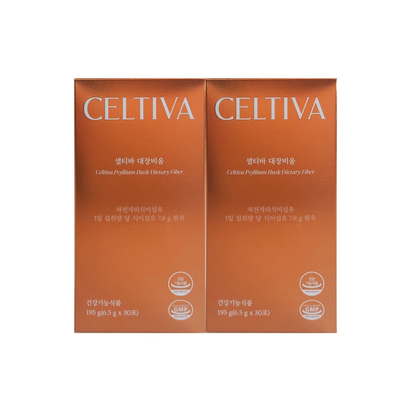 Celtiva 셀티바 차전자피 식이섬유 대장비움 6.6g x 30포 2개 /