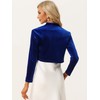 Allegra K Velvet Shrug for Women Long Sleeve Open Front