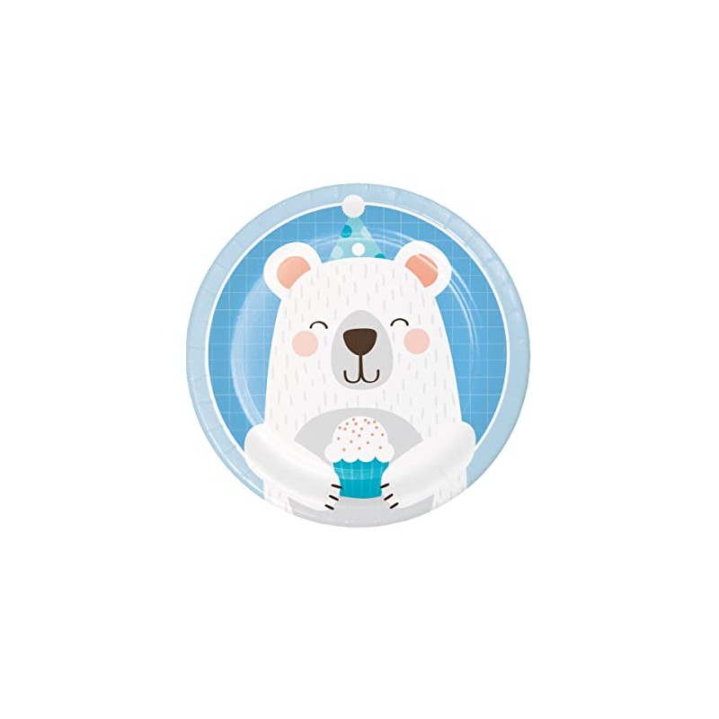 Creative Converting 336058 Bear Party Plate, 7", Multicolor