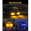 Partsam 2Pcs Watermelon Lights Dual Color Amber Blue LED Marker