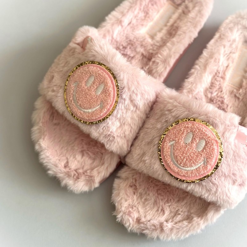 Gold Glitters & Pink Chenille Varsity Initial Patches, Adhesive Sticker