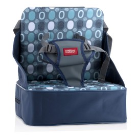 Nuby Easy Go Booster Seat - Travel Booster Seat for Babies and Toddlers - Holds Up to 35 Pounds - 9+ Months - Blue